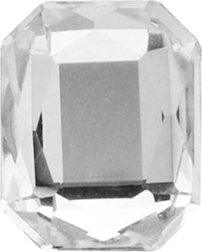 YKMYXZ, 50 Stück Nail Art Zubehör Octagle Form Kleber auf Nägel Strass Flatback K9 Glas Strass Kristalle Steine(White,8x10mm 50pcs) von YKMYXZ