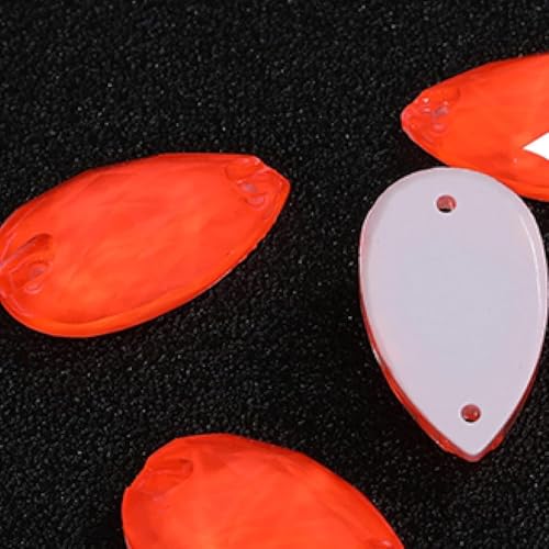 YKMYXZ, Flatback-Strasssteine, 12/20/28 Stück/Packung, Tropfenform, leuchtender Glas-Strasskristall for Kleider, Kleidung, for Aufnähen von Steinperlen for Basteln, Strass(Water Red,11X18mm28pcs) von YKMYXZ