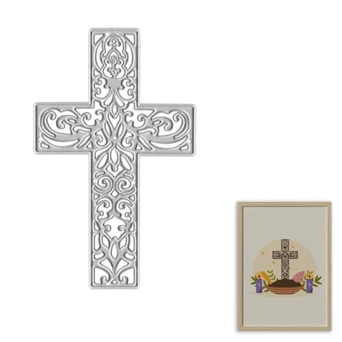 YKW Metall-Stanzschablonen-Set mit Osterkreuz, für Kartenherstellung, Alben, Scrapbooking, Papierbastelei-Set, Prägewerkzeuge, religiöse Stanzformen, Ätzvorlagen, Stempel, Jesus Christus, christliche YKW Metall-Stanzschablonen-Set mit Osterkreuz, für Kartenherstellung, Alben, Scrapbooking, Papierbastelei-Set, Prägewerkzeuge, religiöse Stanzformen, Ätzvorlagen, Stempel, Jesus Christus, christliche von YKW