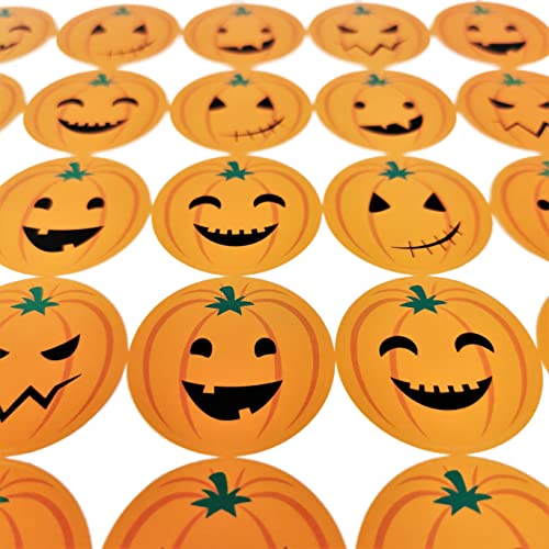 200 x Halloween-Aufkleber, 4 cm, rund (Kürbis) von YLAB