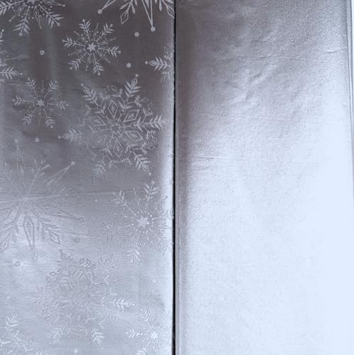 8 Bögen Weihnachts-Seidenpapier Geschenkpapier (Schneeflocke und Silber) von YLAB