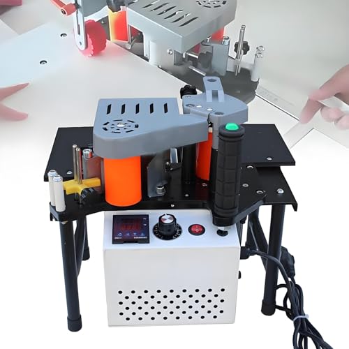 Tragbare Kantenanleimmaschine, Kantenanleimmaschine für die Holzbearbeitung mit Geschwindigkeitsregelung 2–6 m/min, gebogene und gerade Kantenanleimmaschine, doppelseitige Klebedicke 0,3–3 mm,Black Tragbare Kantenanleimmaschine, Kantenanleimmaschine für die Holzbearbeitung mit Geschwindigkeitsregelung 2–6 m/min, gebogene und gerade Kantenanleimmaschine, doppelseitige Klebedicke 0,3–3 mm,Black von YLANMEI