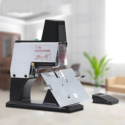 YLANMEI Elektrischer Flach-/Sattelhefter, Automatischer Pedalhefter, 40-Blatt-Bindung, Schnelle Automatische Hochleistungsbindemaschine, Einstellbare Intensitätsstufen,Single von YLANMEI