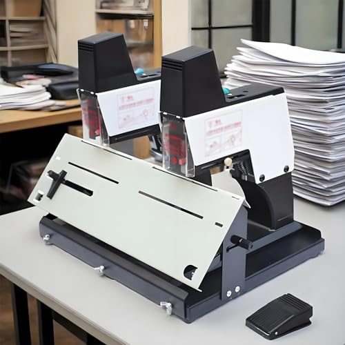 YLANMEI Elektrischer Sattelhefter mit Pedal, verstellbar für 40 Blatt, 100 mm Tiefe, 9 Intensitätsstufen, ideal für Büro- und Bindungsaufgaben,Double YLANMEI Elektrischer Sattelhefter mit Pedal, verstellbar für 40 Blatt, 100 mm Tiefe, 9 Intensitätsstufen, ideal für Büro- und Bindungsaufgaben,Double von YLANMEI