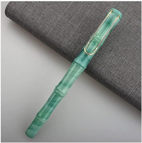 Füllfederhalter, Füllfederhalter, extrafeine Feder, klassisches Design, nachfüllbarer Kalligrafiestift für Männer und Frauen, hohe Tintenkapazität, glatter Schreibstift, tragbar (grün, Ef0,38 mm) von YLGTYUIK