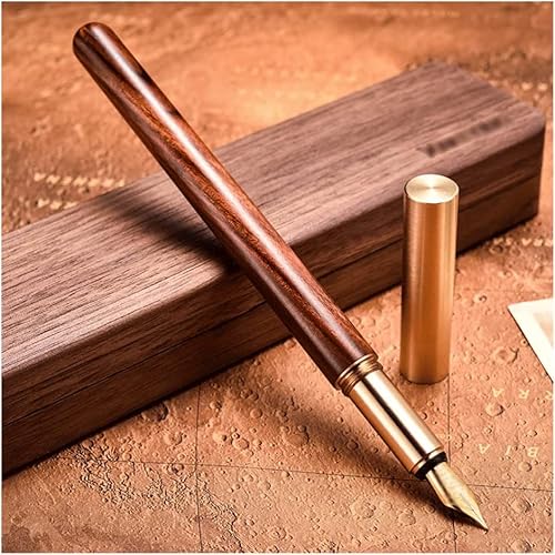 Füllfederhalter, Füllfederhalter, extrafeine Feder, klassisches Design mit Holzgehäuse, Tintenstift, nachfüllbarer Kalligrafiestift, Schreibstift, Geschenk für Männer und Frauen, tragbar (0,4 mm) Füllfederhalter, Füllfederhalter, extrafeine Feder, klassisches Design mit Holzgehäuse, Tintenstift, nachfüllbarer Kalligrafiestift, Schreibstift, Geschenk für Männer und Frauen, tragbar (0,4 mm) von YLGTYUIK