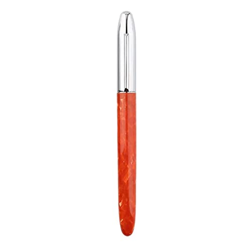 Füllfederhalter, Füllfederhalter mit extra feiner Feder, Acryl, glatte Schreibstifte, perfekt für Männer und Frauen, elegantes, exquisites Stiftgeschenk, tragbarer Kalligraphiestift (Silber gebogen) von YLGTYUIK