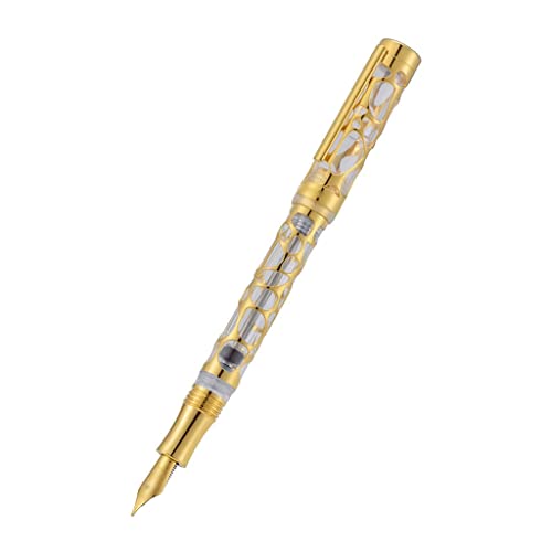 Füllfederhalter, Metall-Füllfederhalter, Luxusetui, extrafeine nachfüllbare Tinte, Kalligraphiestift, das beste Business-Schreibstift-Geschenk für Männer und Frauen, tragbar (mit Box, F 0,5 mm) von YLGTYUIK