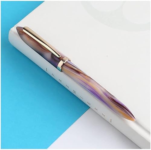 Füllfederhalter, professioneller Füllfederhalter mit Geschenkbox, elegante, exquisite Stifte für Männer und Frauen, bester Schreibfüllfederhalter, luxuriöser, ausgefallener Stift, tragbar (lila, 0,38 von YLGTYUIK