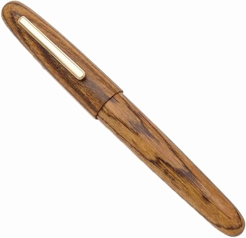 YLGTYUIK Füllfederhalter, Füllfederhalter mit Holzkörper, feine Feder, atemberaubender Luxus-Kalligrafiestift, Schreibstifte für Männer und Frauen, professioneller Lackstift, tragbar (BM-Feder) von YLGTYUIK