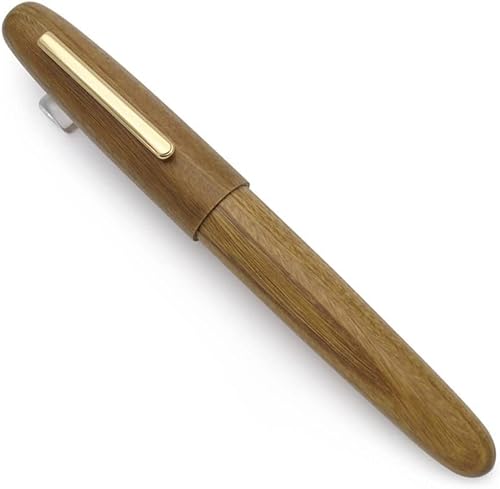 YLGTYUIK Füllfederhalter, Füllfederhalter mit Holzkörper, feine Feder, atemberaubender Luxus-Kalligrafiestift, Schreibstifte für Männer und Frauen, professioneller Lackstift, tragbar (CF-Feder) von YLGTYUIK