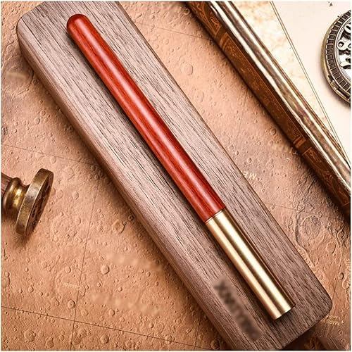 YLGTYUIK Füllfederhalter, Füllfederhalter mit ergonomischem Griff, Holz, in Geschenkbox, atemberaubende Luxusstifte für Männer und Frauen, feine Feder, Holzschreibstift, Federstift, tragbar (0,6 mm) von YLGTYUIK