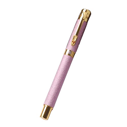 YLGTYUIK Füllfederhalter, Füllfederhalter zum Schreiben, Füllfederhalter mit ergonomischem Griff und sanfter Federführung, Kalligrafiestift, Schreibstift für Männer und Frauen, tragbar (Pink, 0,5 mm) von YLGTYUIK