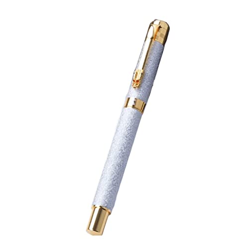 YLGTYUIK Füllfederhalter, Füllfederhalter zum Schreiben, Füllfederhalter mit ergonomischem Griff und sanfter Federführung, Kalligrafiestift, Schreibstift für Männer und Frauen, tragbar (weiß, 0,7 mm) von YLGTYUIK