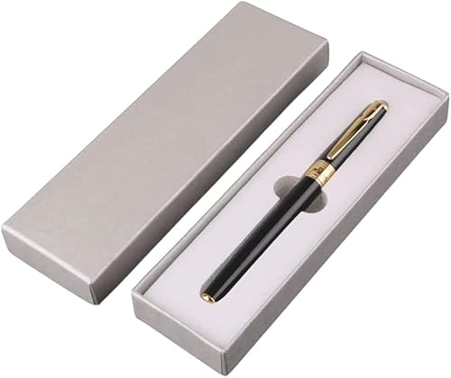 YLGTYUIK Füllfederhalter, Füllfederhalter zum Schreiben, Tintenstift, nachfüllbarer Kalligrafiestift mit 0,38 mm extrafeiner Feder, Schreibstifte, perfekt für Männer und Frauen, tragbar (schwarz) von YLGTYUIK
