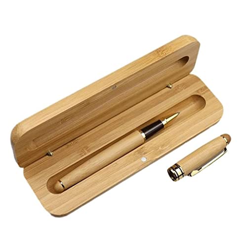YLGTYUIK Füllfederhalter, Füllfederhalter zum Schreiben, extrafeine Feder, klassischer Kalligrafiestift, Glatte Schreibstifte, perfekt für Männer und Frauen, Federstift, Geschenketui, tragbar (E) von YLGTYUIK