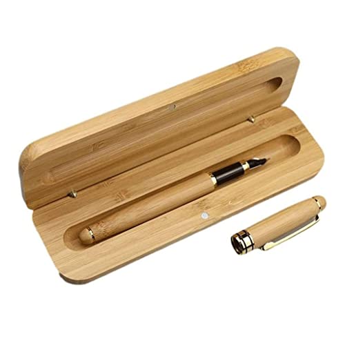 YLGTYUIK Füllfederhalter, Füllfederhalter zum Schreiben, extrafeine Feder, klassischer Kalligraphiestift, Glatte Schreibstifte, perfekt für Männer und Frauen, Federstift, Geschenketui, tragbar (D) von YLGTYUIK