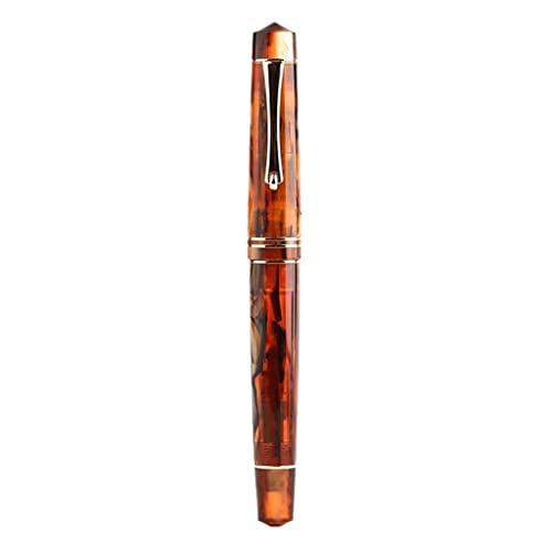 YLGTYUIK Füllfederhalter, Füllfederhalter zum Schreiben, feine Feder, 0,5 mm, schöner Schreibstift aus Metall, Kalligrafiestift, atemberaubende Luxusstifte für Männer und Frauen, tragbar (D) von YLGTYUIK