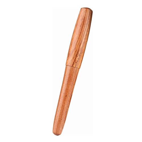 YLGTYUIK Füllfederhalter, Holzfüller zum Schreiben, extrafeine Feder, eleganter, exquisiter Stift für Männer und Frauen, professioneller Lackstift, Schreibstift, tragbar (braun, fein, 0,58 mm) von YLGTYUIK