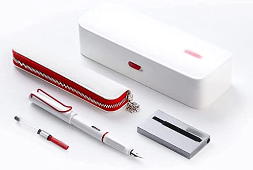 YLGTYUIK Füllfederhalter, Metall-Füllfederhalter, mittlere Feder, große Tintenkapazität, Schreibstift-Set mit Luxus-Etui, schöner Kalligrafie-Stift für Männer und Frauen, tragbar (Ef 0,4 0,5) von YLGTYUIK