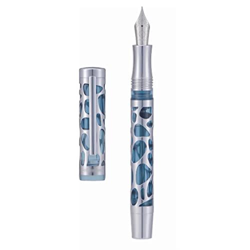 YLGTYUIK Füllfederhalter, feine Feder, Füllfederhalter zum Schreiben, transparenter Acrylstift, Schreibstift, eleganter, exquisiter professioneller Kalligrafiestift als Geschenk, tragbar (M 0,7 mm) von YLGTYUIK
