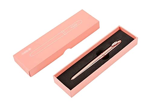 YLGTYUIK Füllfederhalter, professioneller Füllfederhalter mit Geschenketui, minimalistische Luxusstifte, 0,5 mm feine Feder, robuster Metallschreibstift für Männer und Frauen, tragbar (A) von YLGTYUIK