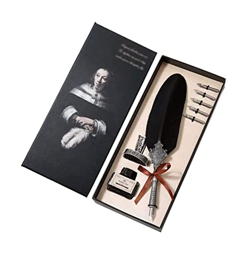 YLGTYUIK Füllfederhalter Füllfederhalter zum Schreiben, feine Feder, Glatte Luxusstifte mit Geschenketui, Kalligraphiestifte, Geschenk für Männer und Frauen, Bürobedarf, tragbar (D) von YLGTYUIK