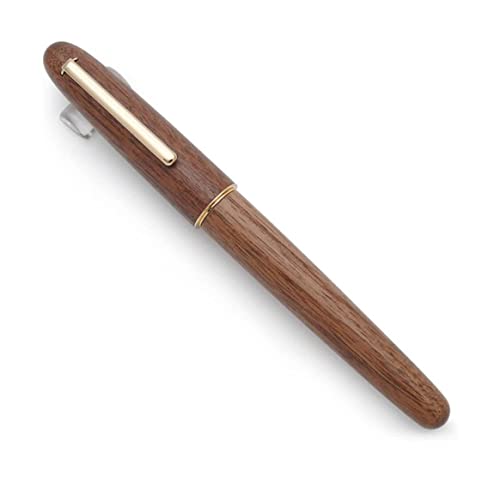YLGTYUIK Füllfederhalter aus Holz zum Schreiben, handgefertigter Luxusstift, mittlere und feine Federn, Kalligrafiestift, Glatte Schreibstifte für Männer und Frauen, tragbar (D 0,5 mm) von YLGTYUIK
