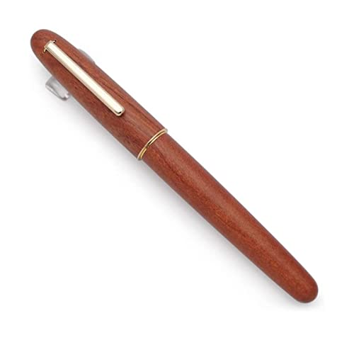 YLGTYUIK Füllfederhalter aus Holz zum Schreiben, handgefertigter Luxusstift, mittlere und feine Federn, Kalligrafiestift, Glatte Schreibstifte für Männer und Frauen, tragbar (F 0,7 mm) von YLGTYUIK