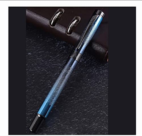 YLGTYUIK Füllfederhalter aus Metall, atemberaubende Luxus-Stifte, bestes Stiftgeschenk für Männer und Frauen, professioneller Kalligraphie-Stift, Schreibstift, Tintenstifte, tragbar (blau) von YLGTYUIK