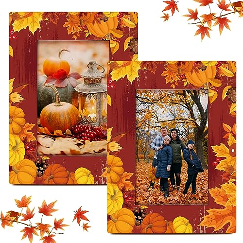YLOLUL 2 Stück Herbst Bilderrahmen Herbst Kürbis Holz Fotorahmen Thanksgiving Geschenke Herbst Dekorationen horizontal verwendet Größe 10,2 x 15,2 cm geeignet für Herbst Geschenk Desktop Verwendung YLOLUL 2 Stück Herbst Bilderrahmen Herbst Kürbis Holz Fotorahmen Thanksgiving Geschenke Herbst Dekorationen horizontal verwendet Größe 10,2 x 15,2 cm geeignet für Herbst Geschenk Desktop Verwendung von YLOLUL
