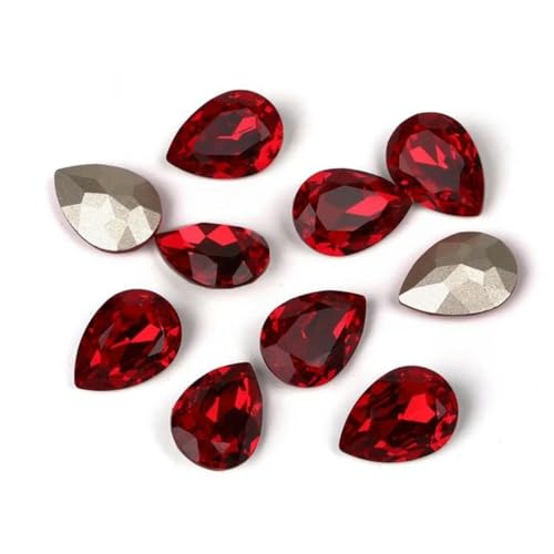 7–18 mm, 31 Farben, Kristall-Wassertropfen, Tropfen-Strass für Kleidungsstücke, Basteln, Charms, Schmuck, 3D-Nagelkunst, DIY-Dekorationen, Siam, 13 x 18 mm, 10 Stück 7–18 mm, 31 Farben, Kristall-Wassertropfen, Tropfen-Strass für Kleidungsstücke, Basteln, Charms, Schmuck, 3D-Nagelkunst, DIY-Dekorationen, Siam, 13 x 18 mm, 10 Stück von YLREAN