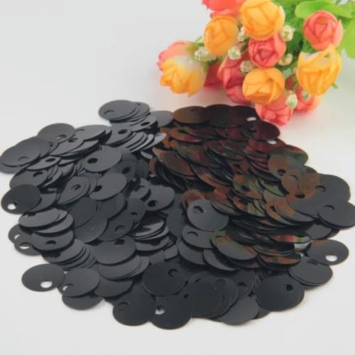 YLREAN Pailletten, 20 mm, PVC, rund, lose, 10 g, schwarz YLREAN Pailletten, 20 mm, PVC, rund, lose, 10 g, schwarz von YLREAN