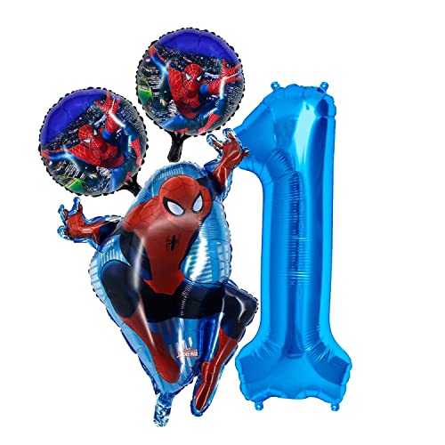 Geburtstag Party Set,Folienballon Geburtstagsdeko,Themenparty Folienballon,Zahl Folienballon Geburtstag Partyzubehör,Mädchen Junge Geburtstags Ballons Party Deko (Number 1) von YLS