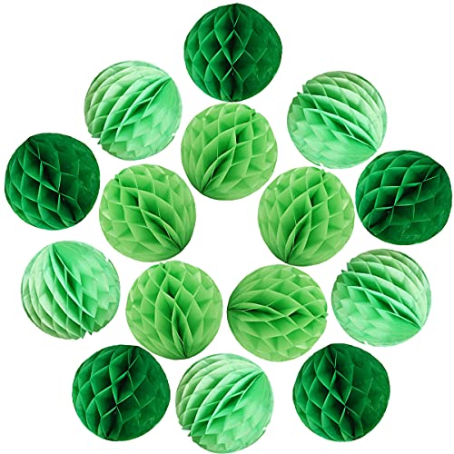 YLY's love Papier Wabenball Dekoration 30er 10cm Honeycomb Balls pompom Deko zum Aufhängen Dekor für Geburtstag Hochzeitsfest Party Brautduschen Wohnungdeko (10cm-Grün Set) von YLY's love