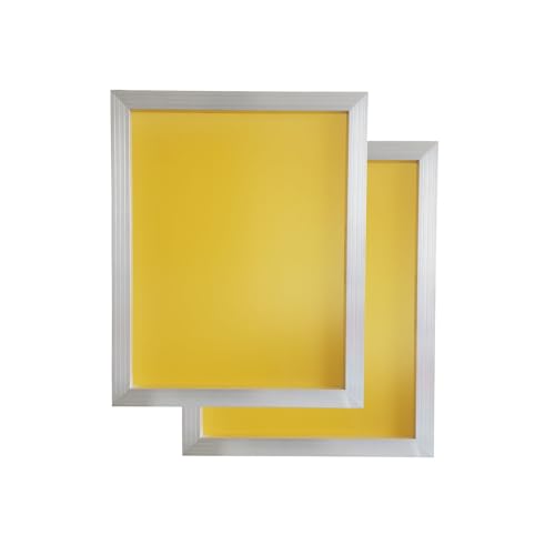 YLZ Aluminium-Siebdruck-Bildschirme, 40,6 x 50,8 cm, Rahmen, 200 gelbe Maschen, 2 Stück von YLZ