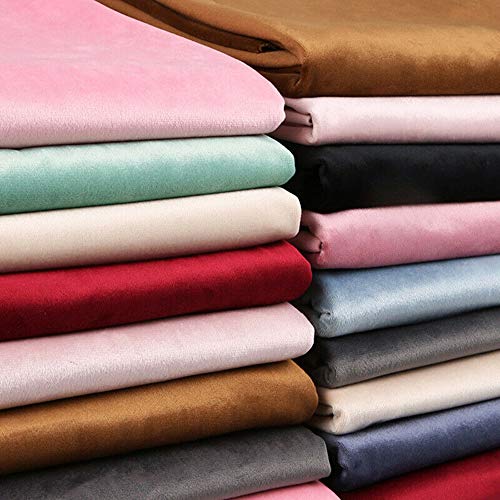 YM YOUMU Velour Velvet Fabric Samtstoff zum DIY Dicke Kleidung Vorhang Stoff Kissen Sofa Nähen (Gelb, Verkauft per Meter) von YM YOUMU