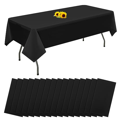 16 Packungen Einweg-Tischdecken Schwarz rechteckige Kunststoff-Tischdecke 137 cm x 274 cm Premium-schmutzabweisende/wasserdichte Tischdecken für Geburtstag,Hochzeit,Party,Grillen,Picknick-Dekoration 16 Packungen Einweg-Tischdecken Schwarz rechteckige Kunststoff-Tischdecke 137 cm x 274 cm Premium-schmutzabweisende/wasserdichte Tischdecken für Geburtstag,Hochzeit,Party,Grillen,Picknick-Dekoration von YMHPRIDE