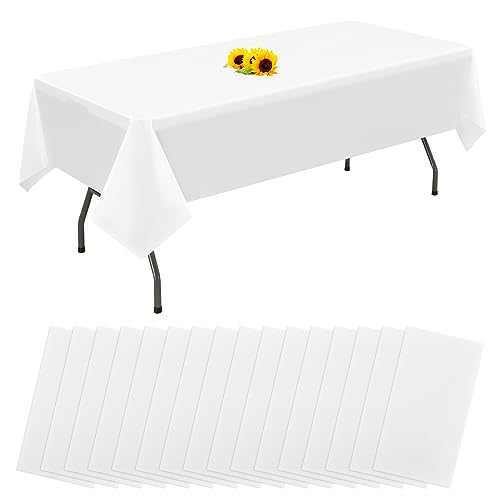 16 Packungen Einweg-Tischdecken Weiß rechteckige Kunststoff-Tischdecke 137 cm x 274 cm Premium-schmutzabweisende/wasserdichte Tischdecken für Geburtstag,Hochzeit,Party,Grillen,Picknick-Dekoration 16 Packungen Einweg-Tischdecken Weiß rechteckige Kunststoff-Tischdecke 137 cm x 274 cm Premium-schmutzabweisende/wasserdichte Tischdecken für Geburtstag,Hochzeit,Party,Grillen,Picknick-Dekoration von YMHPRIDE