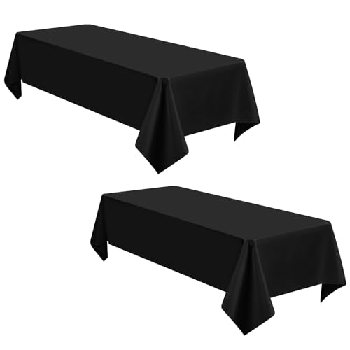 2er-Pack Schwarze Tischdecken 153 x 320 cm Polyestergewebe-Tischdecken rechteckig für 2,4 gmroße Tische, Schwarze Tischdecken Tischdecke für Hochzeit, Geburtstag, Party, Bankett-Tischdekoration 2er-Pack Schwarze Tischdecken 153 x 320 cm Polyestergewebe-Tischdecken rechteckig für 2,4 gmroße Tische, Schwarze Tischdecken Tischdecke für Hochzeit, Geburtstag, Party, Bankett-Tischdekoration von YMHPRIDE