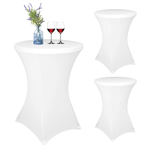 3er-Set Weiß Stretch Stehtisch Husse für Bistrotisch Ø 80-85 cm Spandex Stretch Tischdecke, Verstärkung im Fußbereich Für Hochzeit Geburtstagsfeier Bankett Stehtische und Bistrotische(80×110cm,Weiß) 3er-Set Weiß Stretch Stehtisch Husse für Bistrotisch Ø 80-85 cm Spandex Stretch Tischdecke, Verstärkung im Fußbereich Für Hochzeit Geburtstagsfeier Bankett Stehtische und Bistrotische(80×110cm,Weiß) von YMHPRIDE