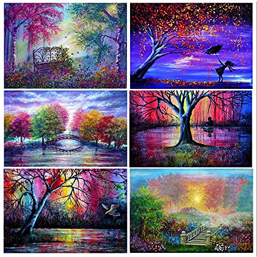 YMQIANYU 5D Diamond Painting Set für Erwachsene - 6 Pack Landschaft Diamant Malerei Kits Full Groß DIY Stickerei Malerei Kunst Craft YMQIANYU 5D Diamond Painting Set für Erwachsene - 6 Pack Landschaft Diamant Malerei Kits Full Groß DIY Stickerei Malerei Kunst Craft von YMQIANYU