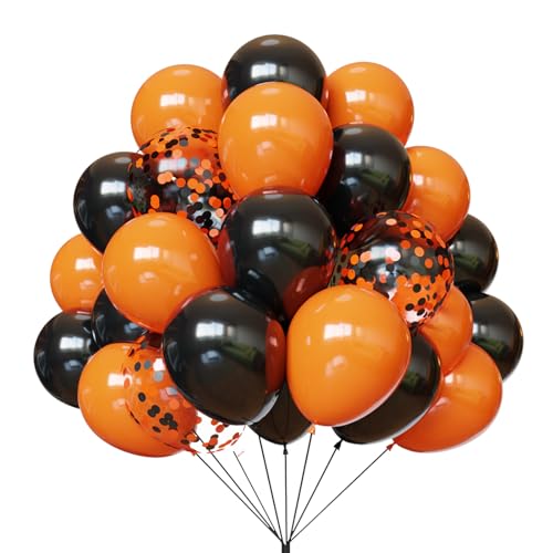 Orange und Schwarz Luftballons, Halloween Luftballons Set, 67pcs 12 Zoll Schwarz Orange Konfetti Ballon für Halloween Feier Trick or Treat Party Gruselige Geist Party Bar Jubiläum Abschluss Dekoration Orange und Schwarz Luftballons, Halloween Luftballons Set, 67pcs 12 Zoll Schwarz Orange Konfetti Ballon für Halloween Feier Trick or Treat Party Gruselige Geist Party Bar Jubiläum Abschluss Dekoration von YMSZ