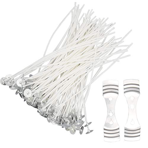 YMWALK Candle Dochte, 100 Stück 15 cm Lange vorgewachste Dochte Baumwollkerzen Dochte mit 2 Stück Edelstahl Docht Fester Halter für die Kerzenherstellung YMWALK Candle Dochte, 100 Stück 15 cm Lange vorgewachste Dochte Baumwollkerzen Dochte mit 2 Stück Edelstahl Docht Fester Halter für die Kerzenherstellung von YMWALK