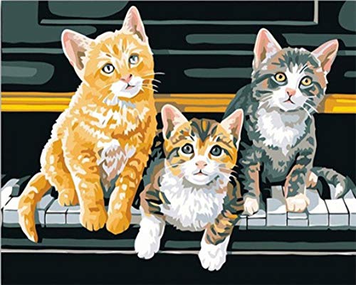 pzmolpq Malen nach Zahlen Katze Tier Kit Zeichnung auf Leinwand Wandkunst handbemalte DIY Zeichnung Leinwand Bild Geschenk Home Decoration-40x30cm Kein Rahmen pzmolpq Malen nach Zahlen Katze Tier Kit Zeichnung auf Leinwand Wandkunst handbemalte DIY Zeichnung Leinwand Bild Geschenk Home Decoration-40x30cm Kein Rahmen von YMXSDIMDS