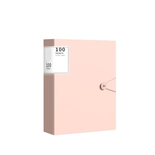 100 Blatt Seiten A4-Aktenordner Große Kapazität Schnalle A4 Dokumententasche Falten mit Einsätzen for Büro Lagerung Schreibwaren(Pink) von YMYGCC