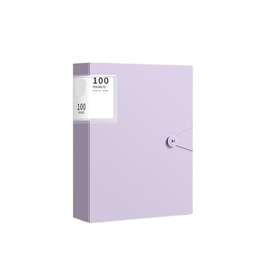 100 Blatt Seiten A4-Aktenordner Große Kapazität Schnalle A4 Dokumententasche Falten mit Einsätzen for Büro Lagerung Schreibwaren(Purple) von YMYGCC