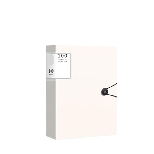 100 Blatt Seiten A4-Aktenordner Große Kapazität Schnalle A4 Dokumententasche Falten mit Einsätzen for Büro Lagerung Schreibwaren(White) von YMYGCC