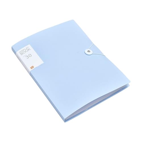 2 STÜCKE 30/60 Seiten A4 Aktentasche Transparente Binder Aktenordner Lagerung Schülertestpapier Klassifizierung Organisation Schulbedarf(Blue 60 Pages) von YMYGCC