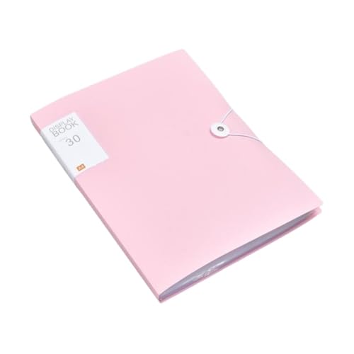 2 STÜCKE 30/60 Seiten A4 Aktentasche Transparente Binder Aktenordner Lagerung Schülertestpapier Klassifizierung Organisation Schulbedarf(Light Pink 30 Pages) von YMYGCC
